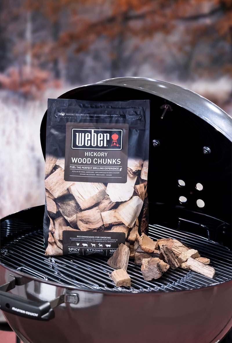 Wood Chunks Weber auf Kugelgrill