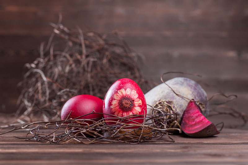 Eier färben mit Rote Beete