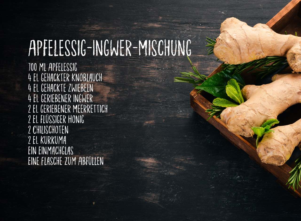 Apfelessig-Ingwer-Mischung