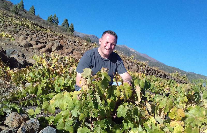 Walter Kleer in den Weinbergen